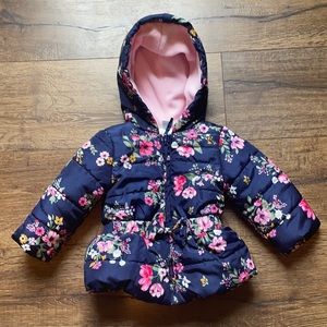 Size 12 months floral print winter coat